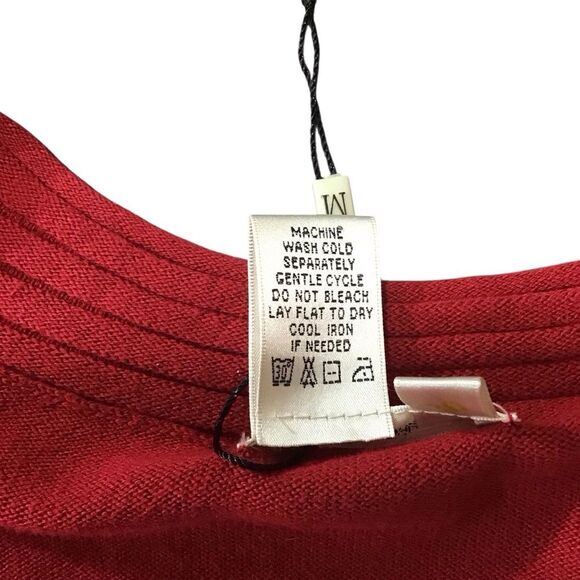 Sophie Max Ruby Red Sweater‎ Dress XL Cotton Blend Long Sleeve - Picture 11 of 11